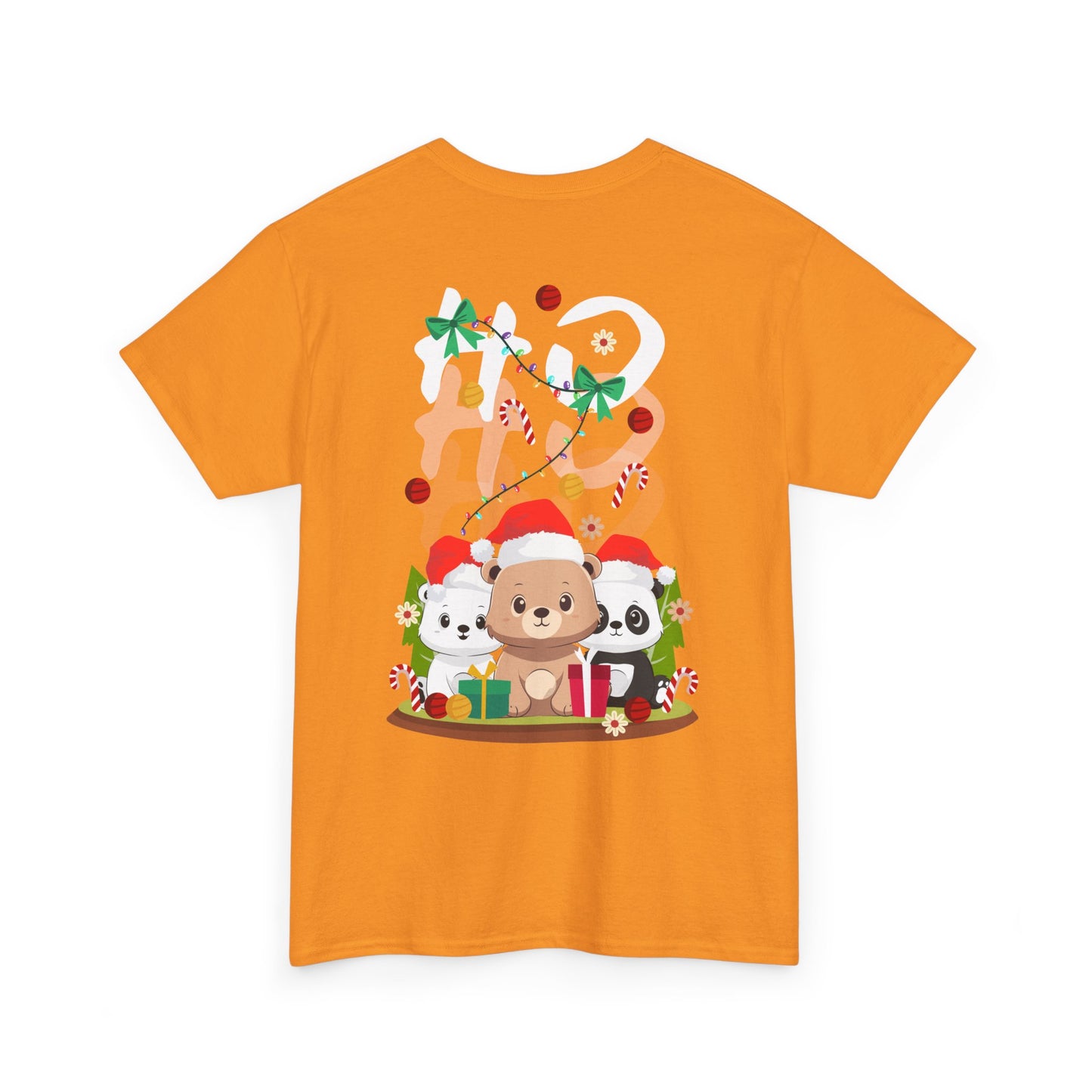 Ho Ho Ho Christmas bears (back) unisex crewneck t-shirt