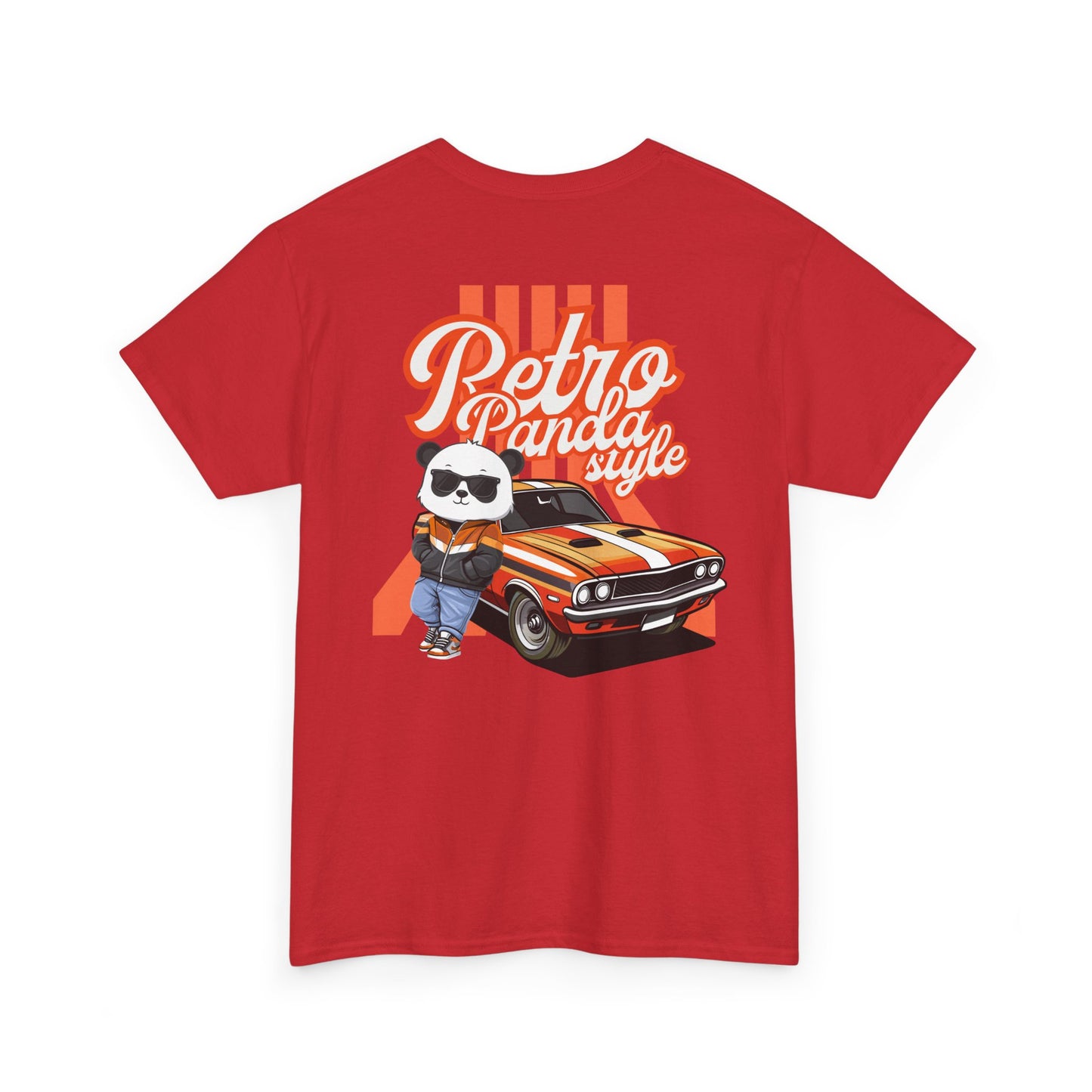 Retro panda style with Macho (back) unisex crewneck t-shirt