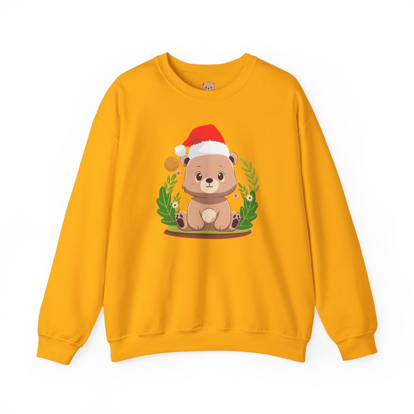 Pancha bear hug (front) Christmas unisex cozy crewneck sweatshirt