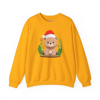 Pancha bear hug (front) Christmas unisex cozy crewneck sweatshirt