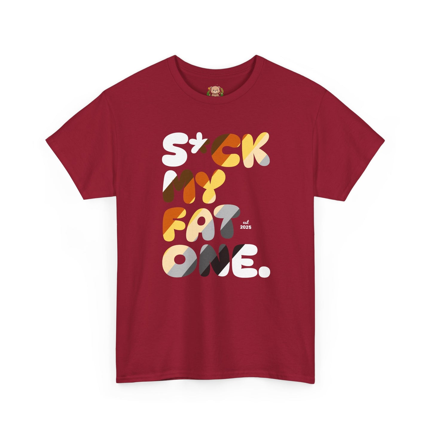 Suck my fat one bear flag (front) unisex crewneck t-shirt