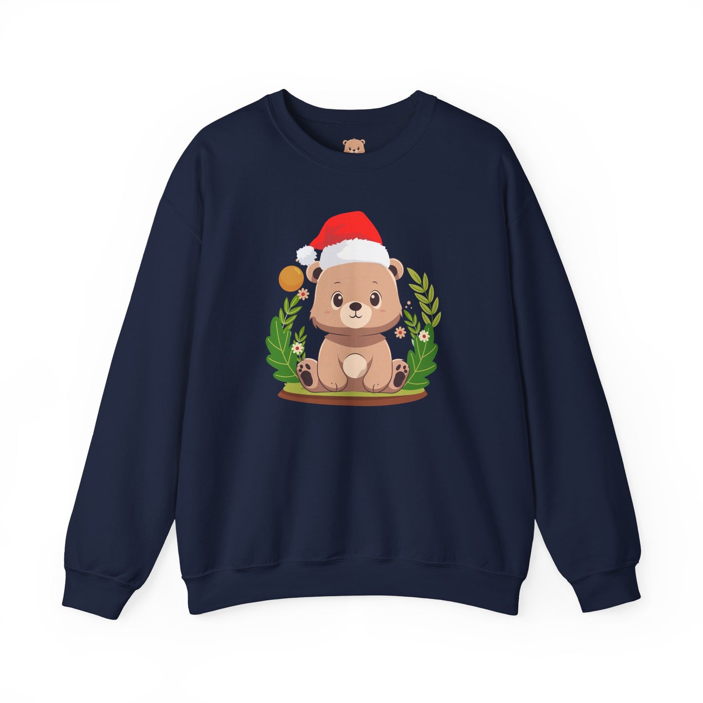 Pancha bear hug (front) Christmas unisex cozy crewneck sweatshirt