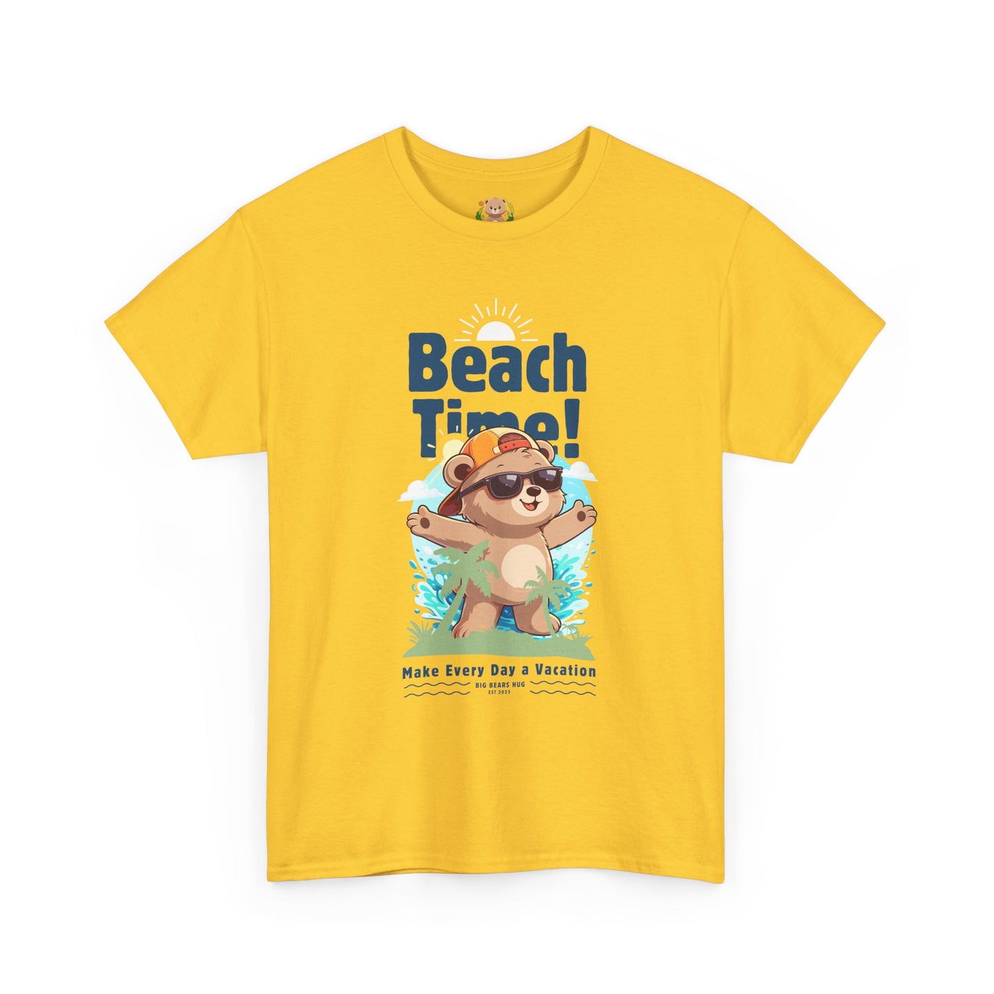 Beach time with Pancha (front) unisex crewneck t-shirt