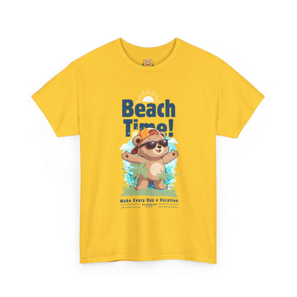 Beach time with Pancha (front) unisex crewneck t-shirt