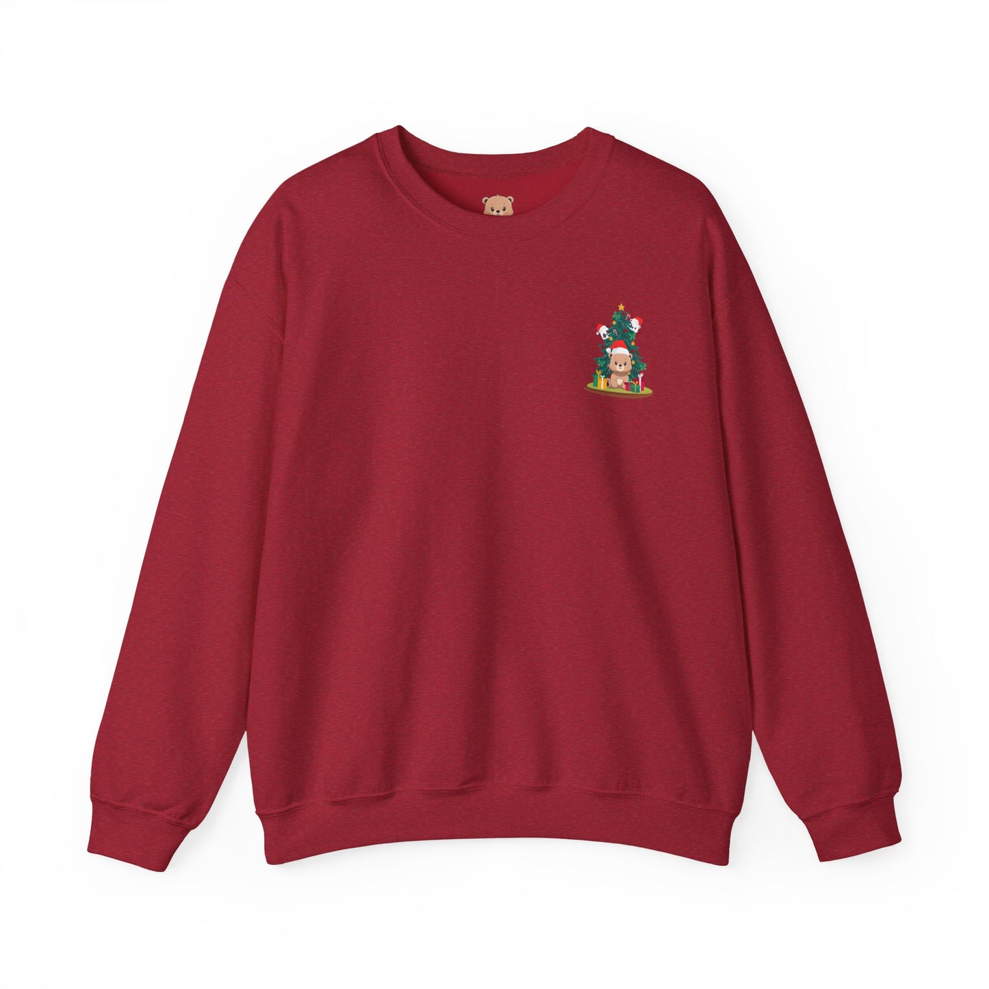 Peek a booo mini Christmas Santa bears unisex cozy crewneck sweatshirt