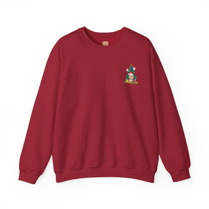 Peek a booo mini Christmas Santa bears unisex cozy crewneck sweatshirt