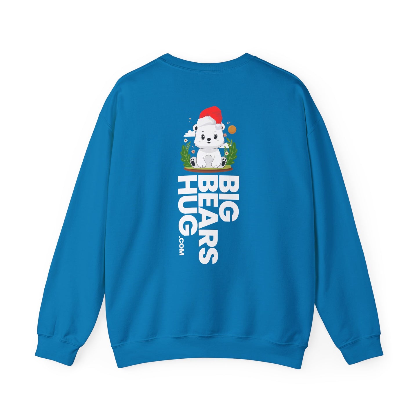 Snojo bear hug (back) Christmas unisex cozy crewneck sweatshirt