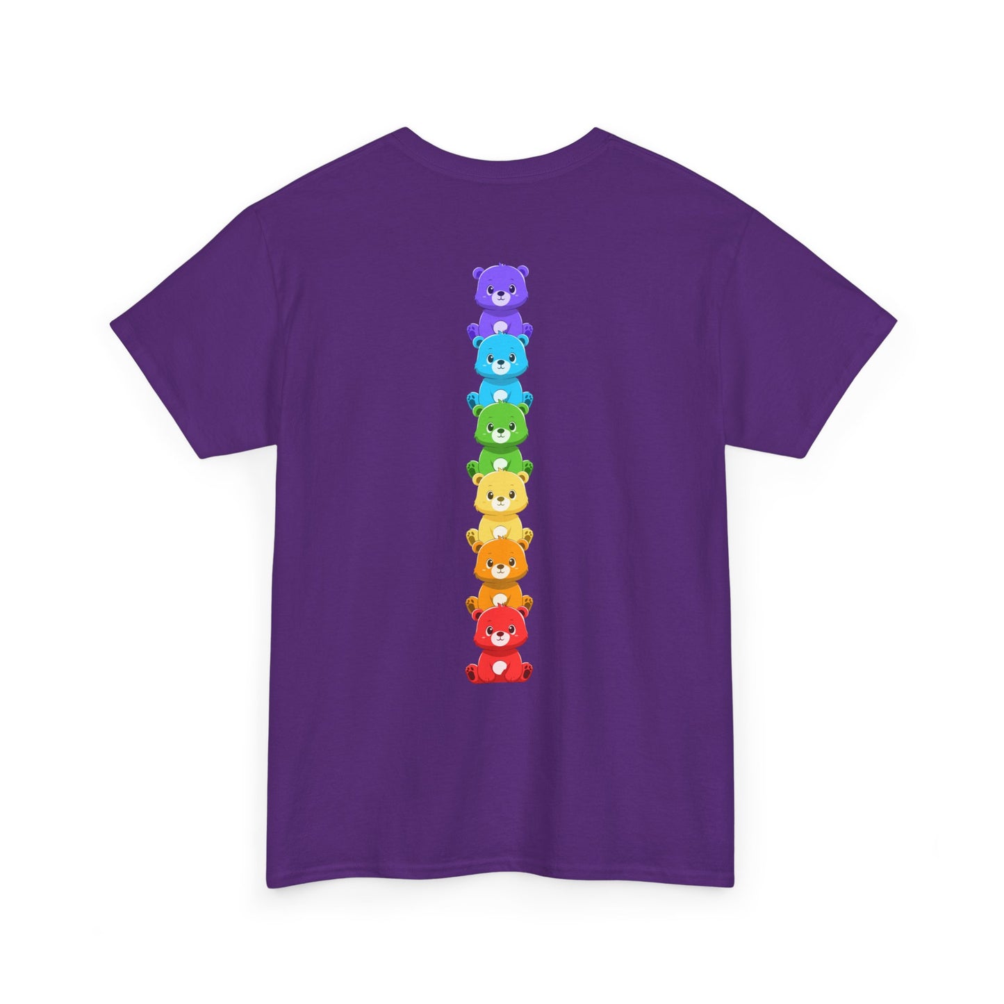 Rainbow bears line (back) unisex crewneck t-shirt
