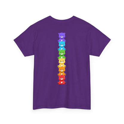 Rainbow bears line (back) unisex crewneck t-shirt