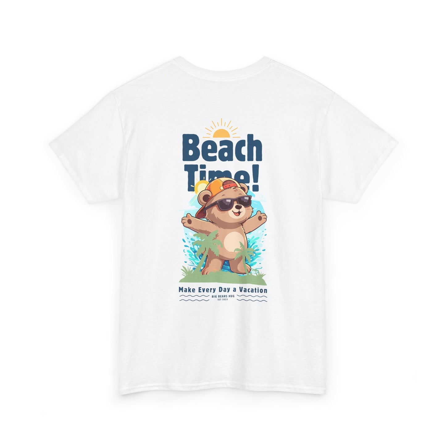 Beach time with Pancha (back) unisex crewneck t-shirt