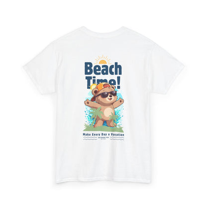 Beach time with Pancha (back) unisex crewneck t-shirt