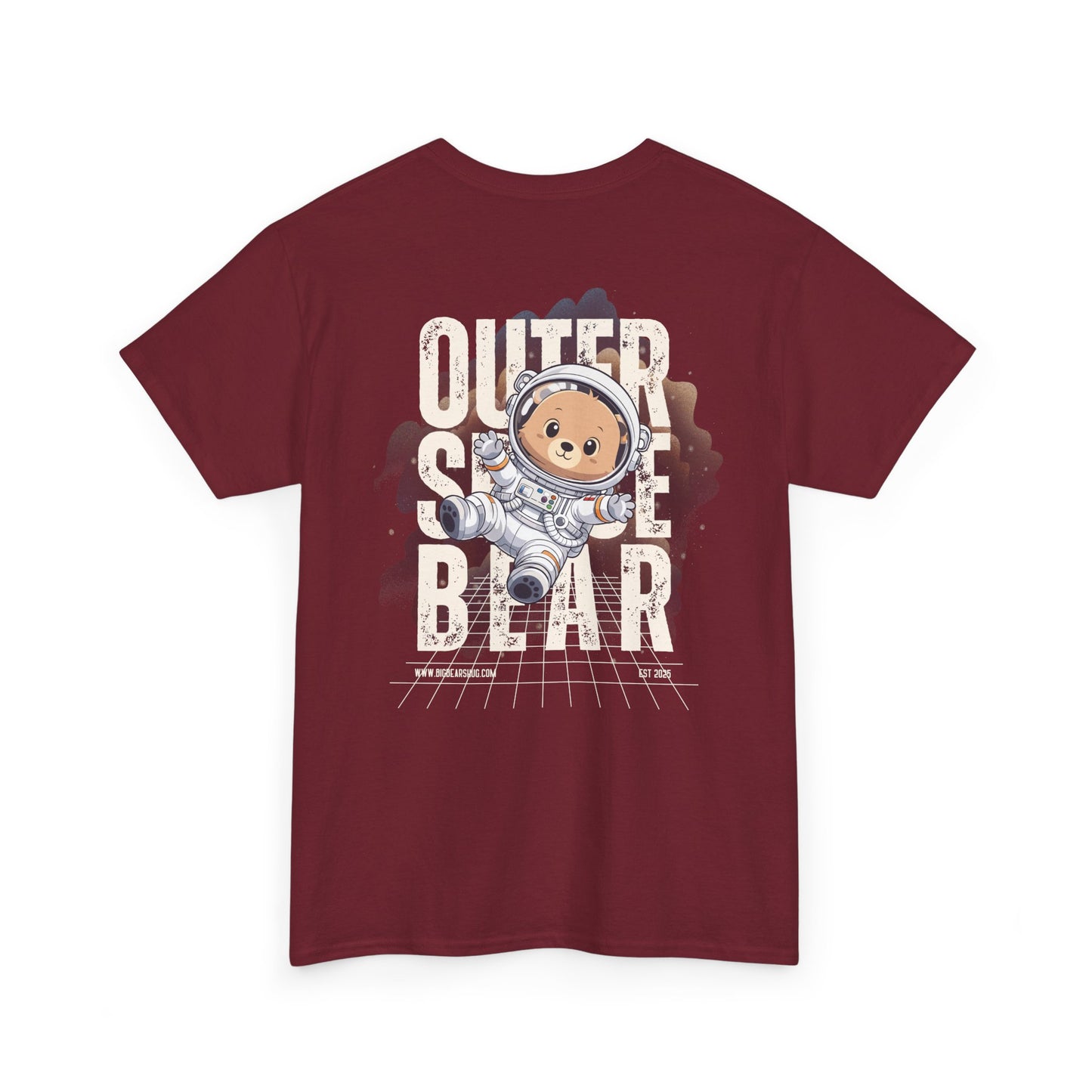 Outer space bear (back) unisex crewneck t-shirt