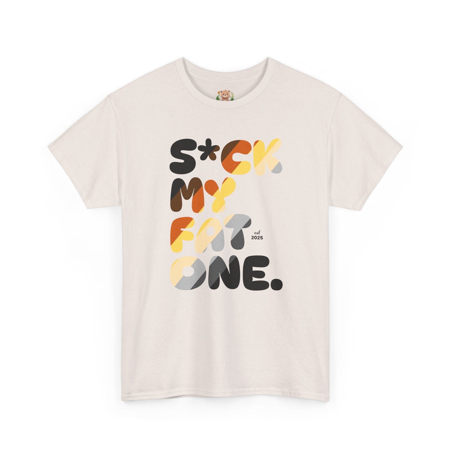 Suck my fat one bear flag (front) unisex crewneck t-shirt