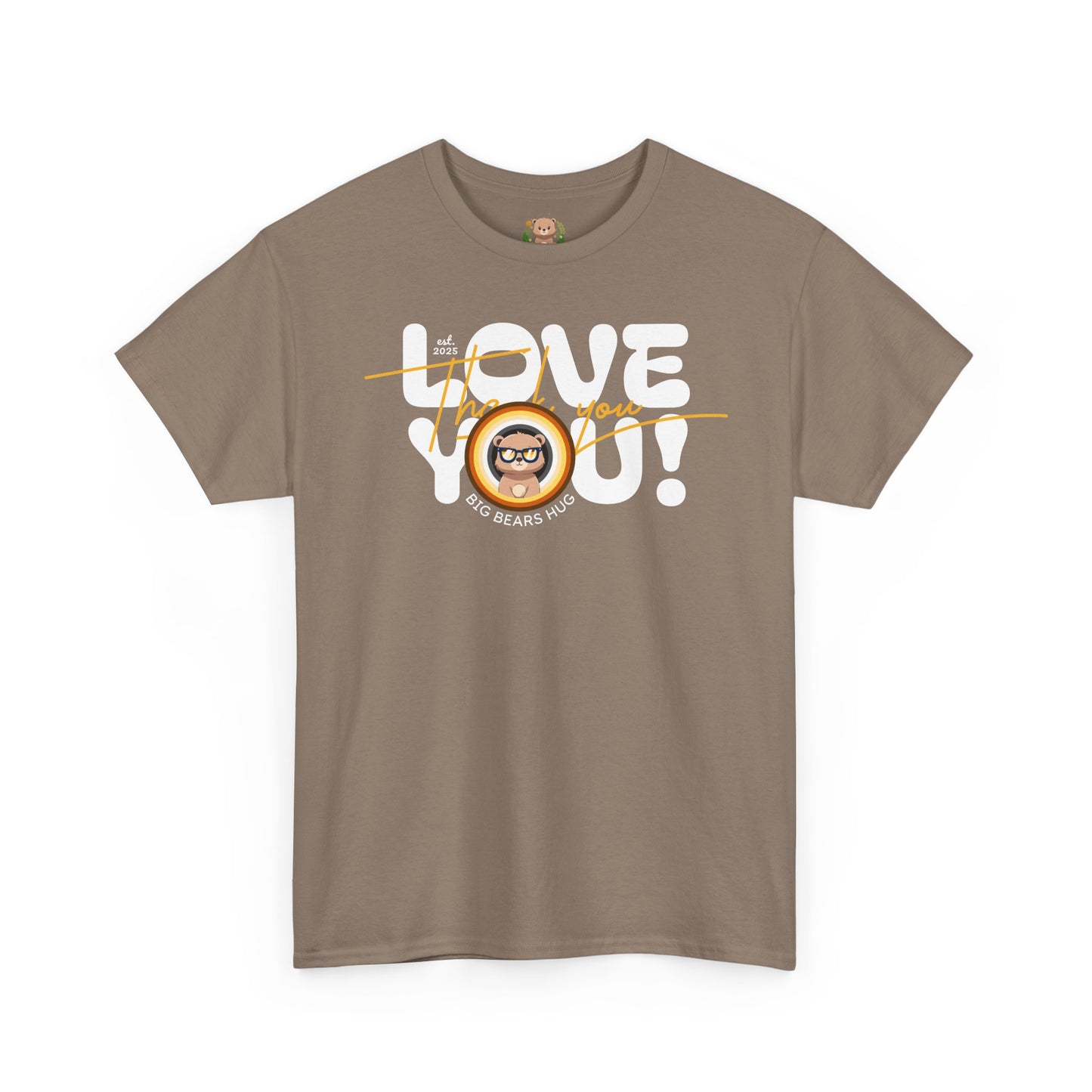 Love you and thank you bear flag (front) unisex crewneck t-shirt
