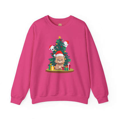 Peek a booo Christmas Santa bears unisex cozy crewneck sweatshirt