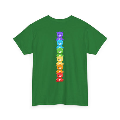 Rainbow bears line (back) unisex crewneck t-shirt