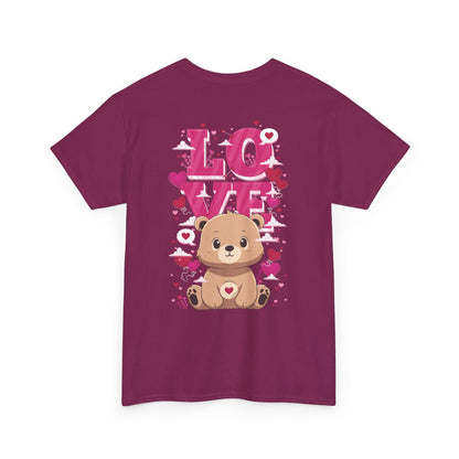 Pancha bear's love (back) unisex crewneck t-shirt