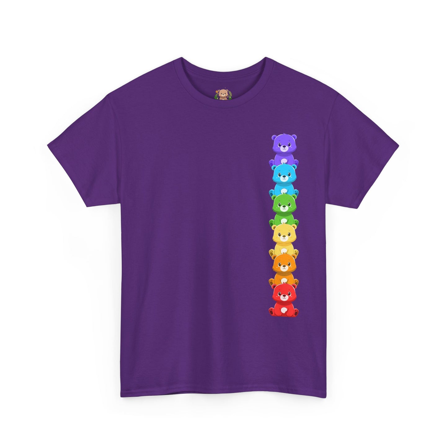 Rainbow bears line (front) unisex crewneck t-shirt