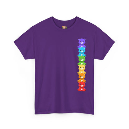 Rainbow bears line (front) unisex crewneck t-shirt
