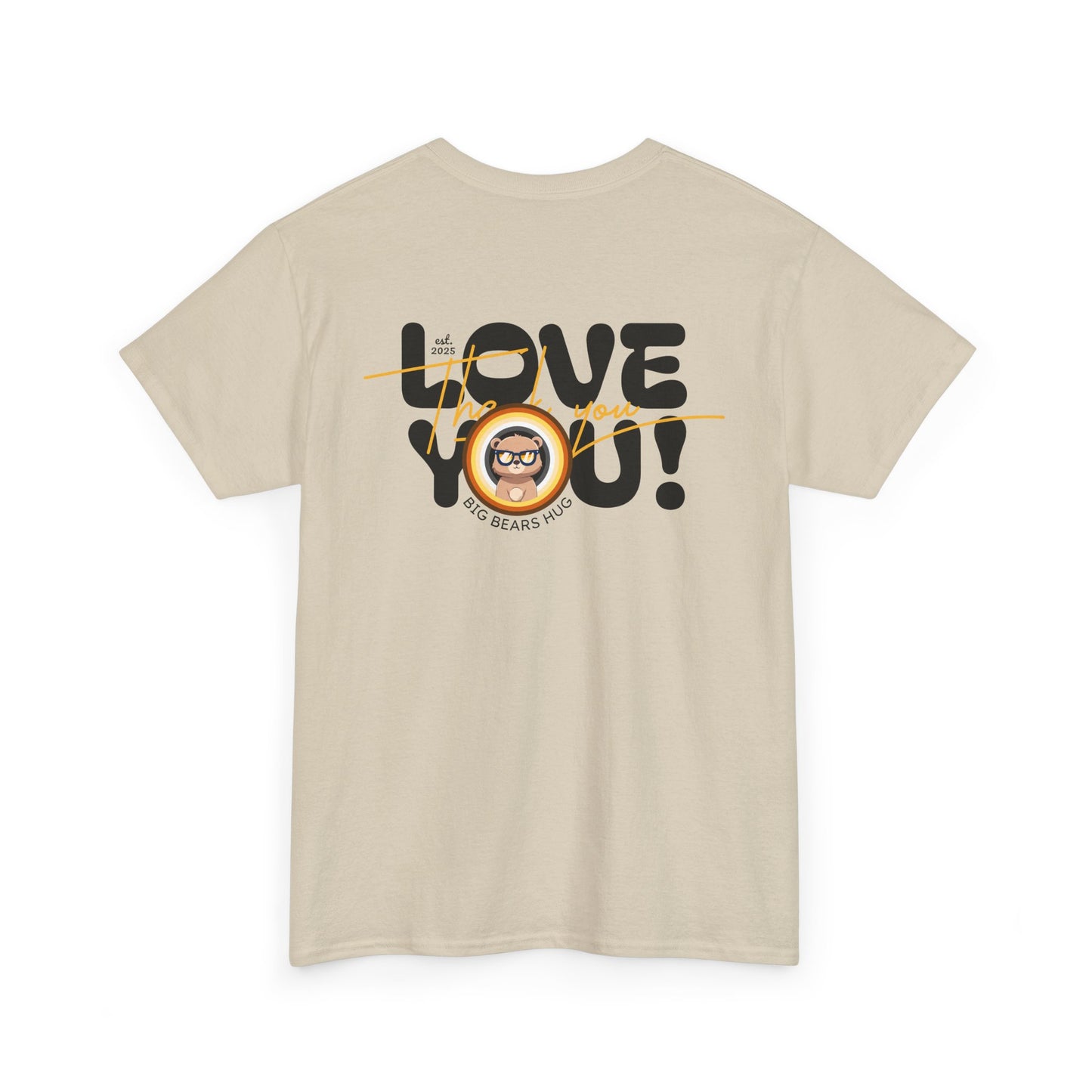 Love you and thank you bear flag (back) unisex crewneck t-shirt