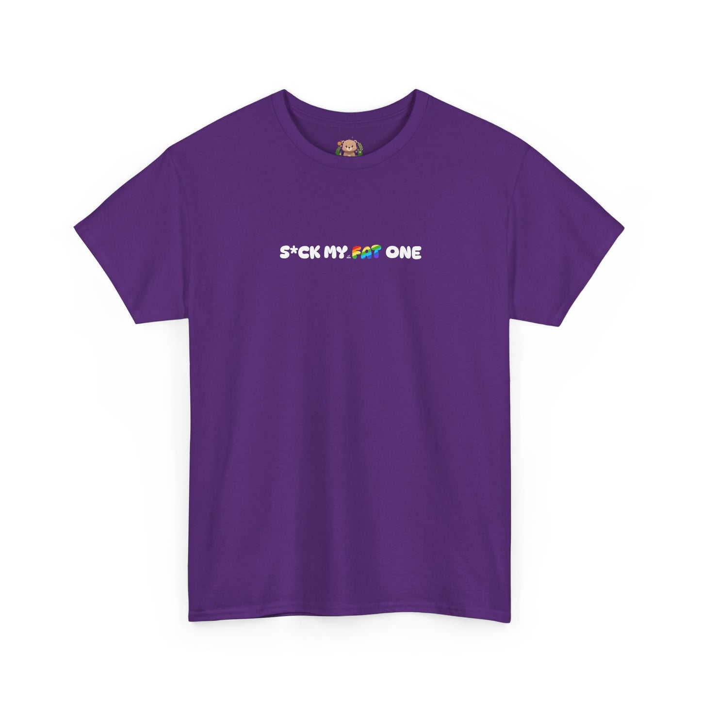 Suck my fat one rainbow mini (front) unisex crewneck t-shirt