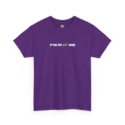 Suck my fat one rainbow mini (front) unisex crewneck t-shirt