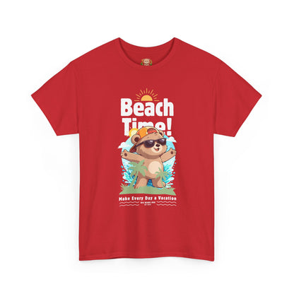 Beach time with Pancha (front) unisex crewneck t-shirt