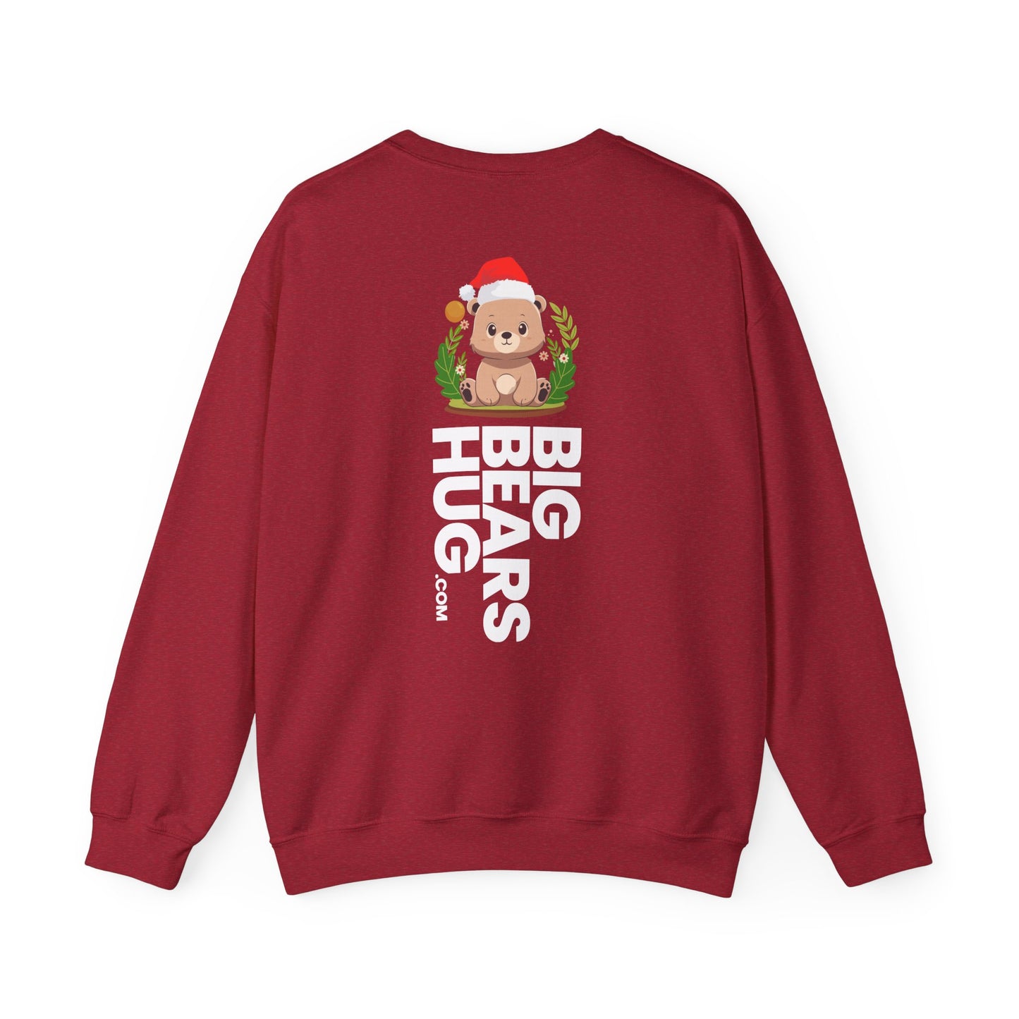 Pancha bear hug (back) Christmas unisex cozy crewneck sweatshirt