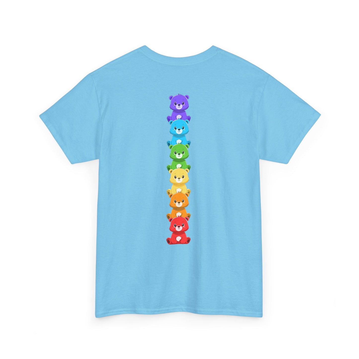 Rainbow bears line (back) unisex crewneck t-shirt