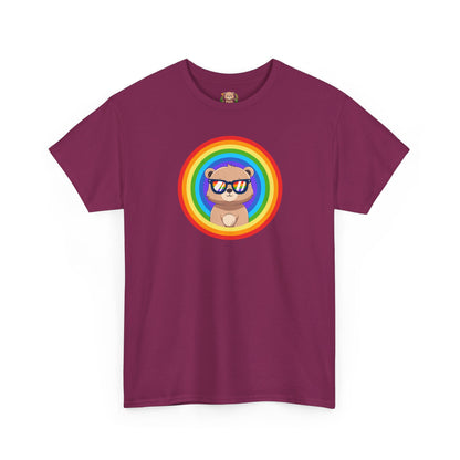 Rainbow Pancha bear rings (front) unisex crewneck t-shirt