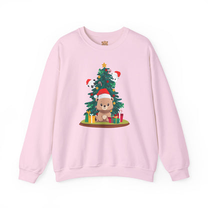 Peek a booo Christmas Santa bears unisex cozy crewneck sweatshirt